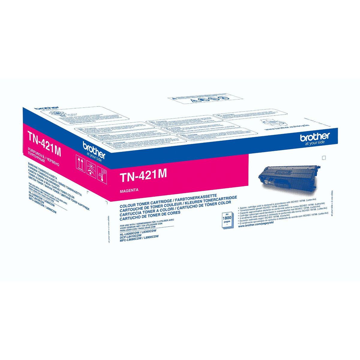 Brother TN-421M Magenta Lasertoner, 1.800 sider