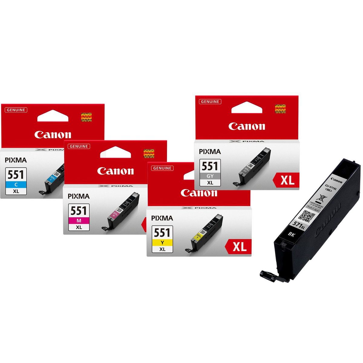 Canon CLI-551GYXL Grå Blækpatron, 275 sider