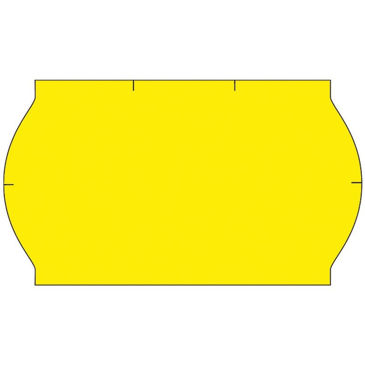 Prisetiketter permanent 26x16mm gul 1200stk