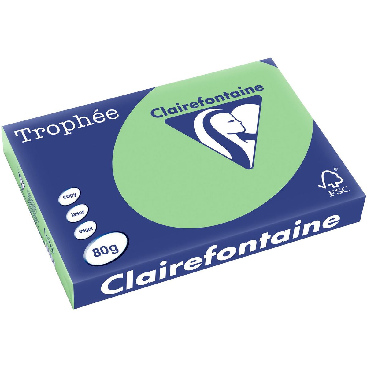 Q-connect Trophee kopipapir A3 80g pastel grøn 500ark