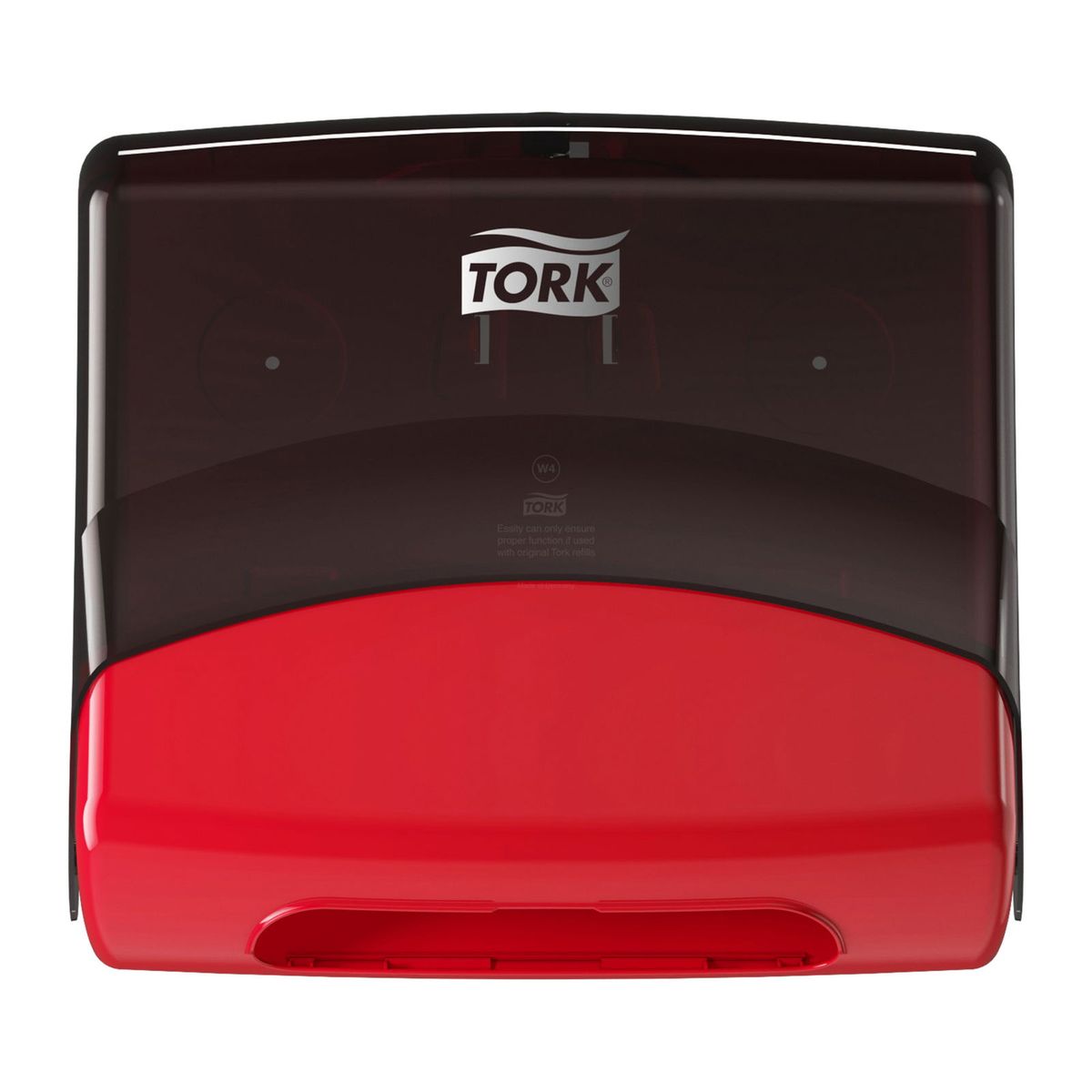 Tork 654008 Top-Pak dispenser W4 sort/rød