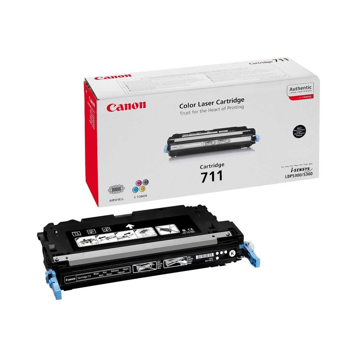 Canon CRT 711 1658B002AA Magenta Lasertoner, 6.000 sider