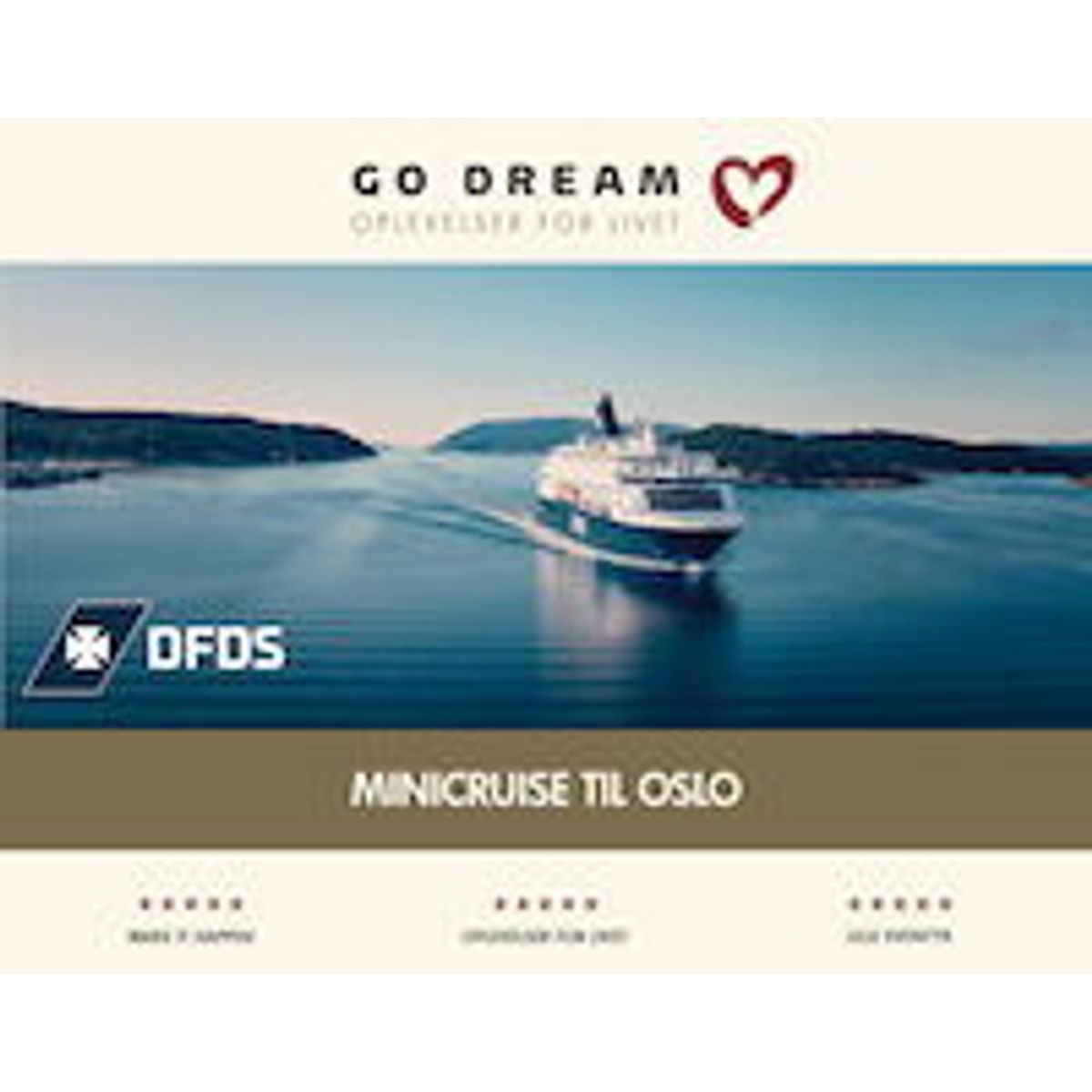 GoDream gavekort minicruise til Oslo