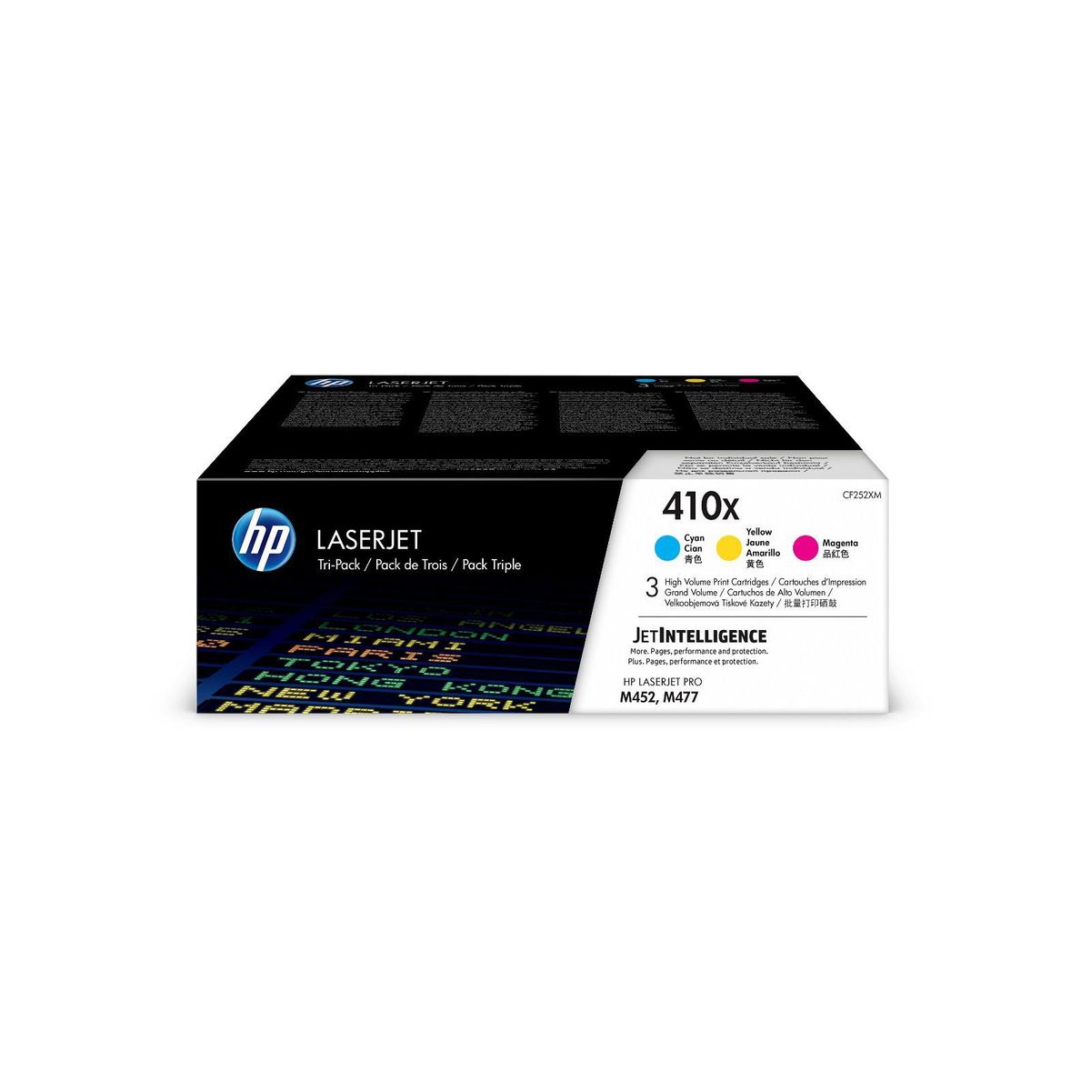 HP 410X CF252XM CMY Multipakke Lasertoner, 5.000 sider