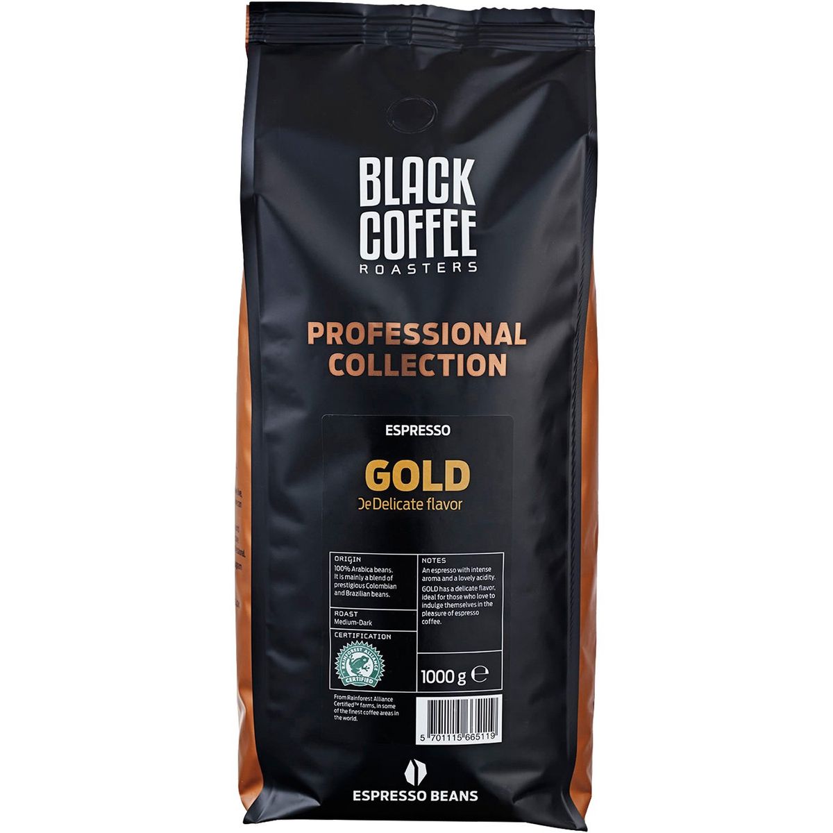 Black Coffee Gold kaffe hele bønner 1 kg