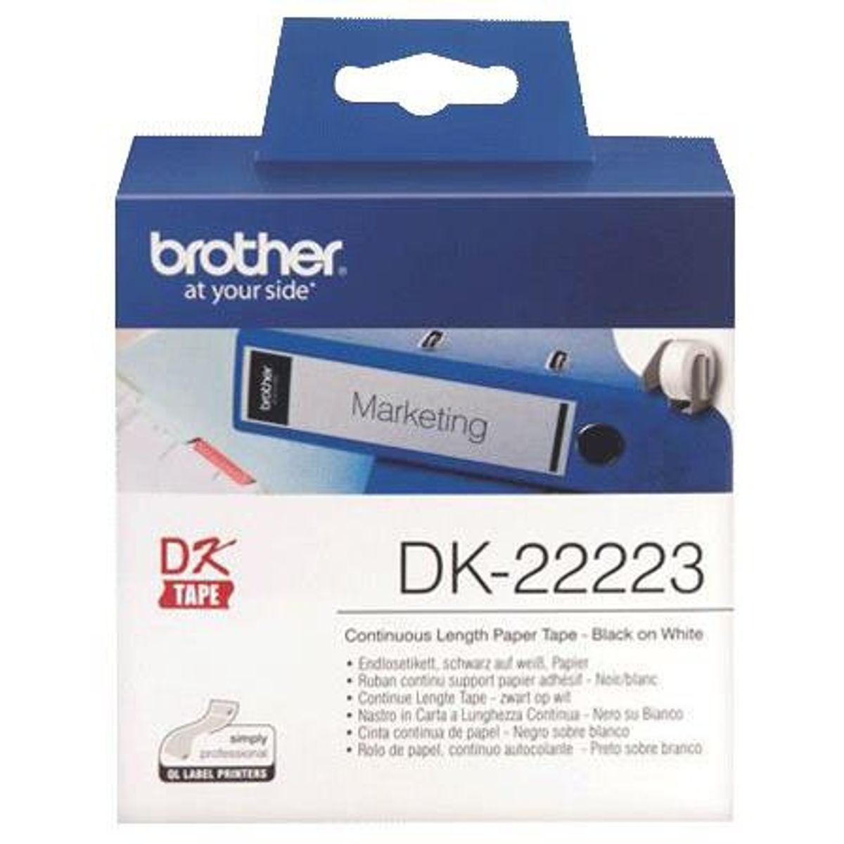 Brother papirlabel 50mmx30m hvid