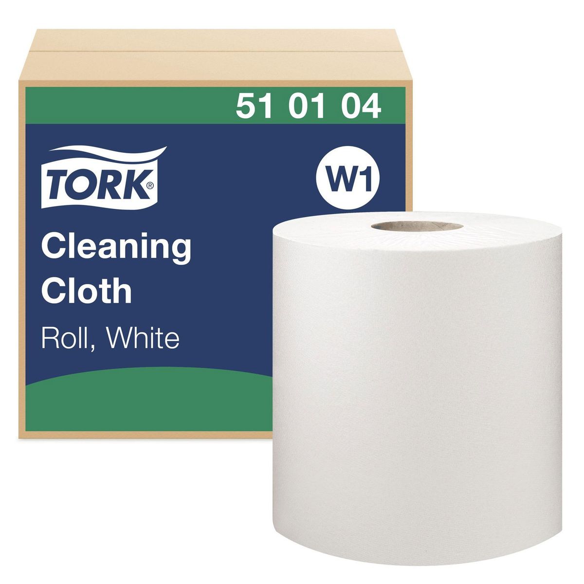 Tork 510104 W1 1lags aftørringsklud hvid