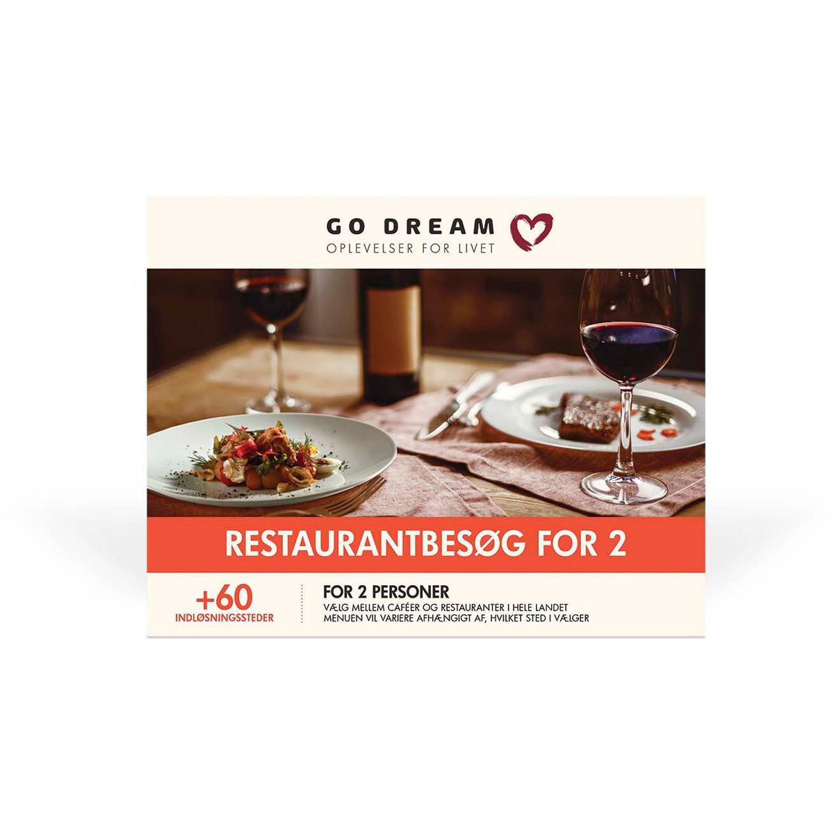 GoDream restaurantbesøg for 2 gavekort