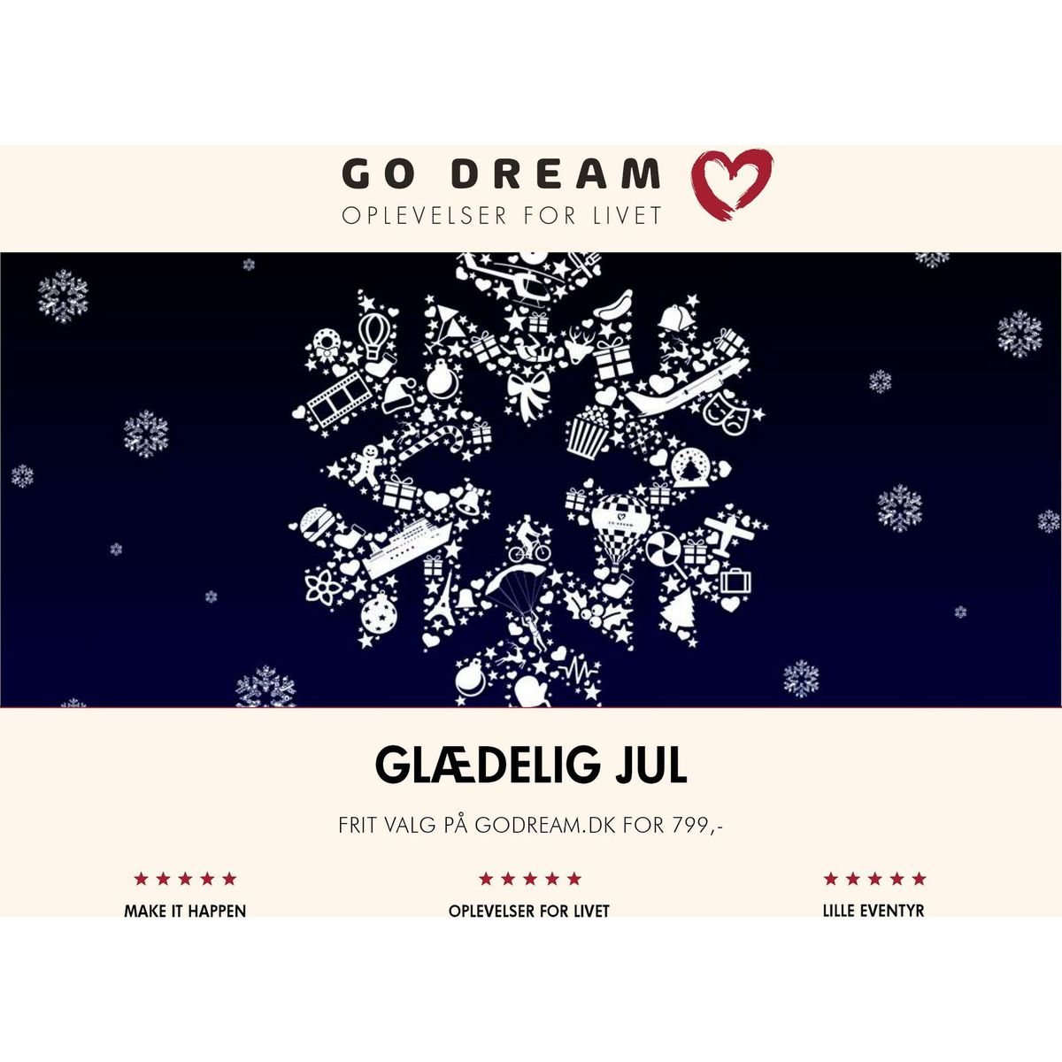 Go Dream Glædelig Jul gavekort