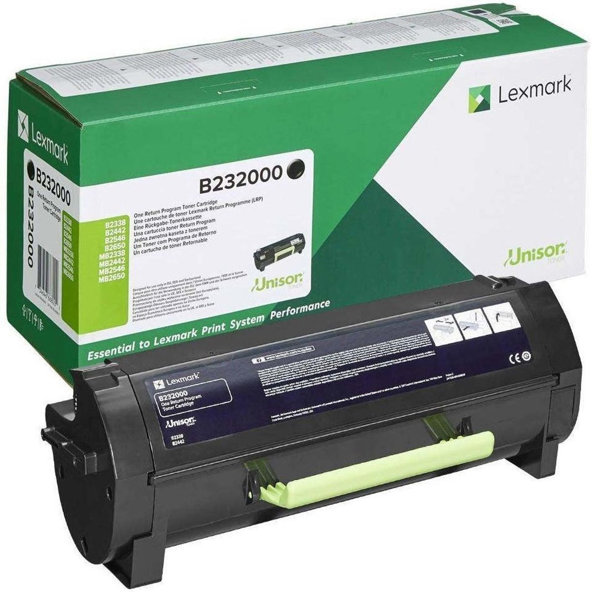 Lexmark B232000 Sort Lasertoner, 3.000 sider