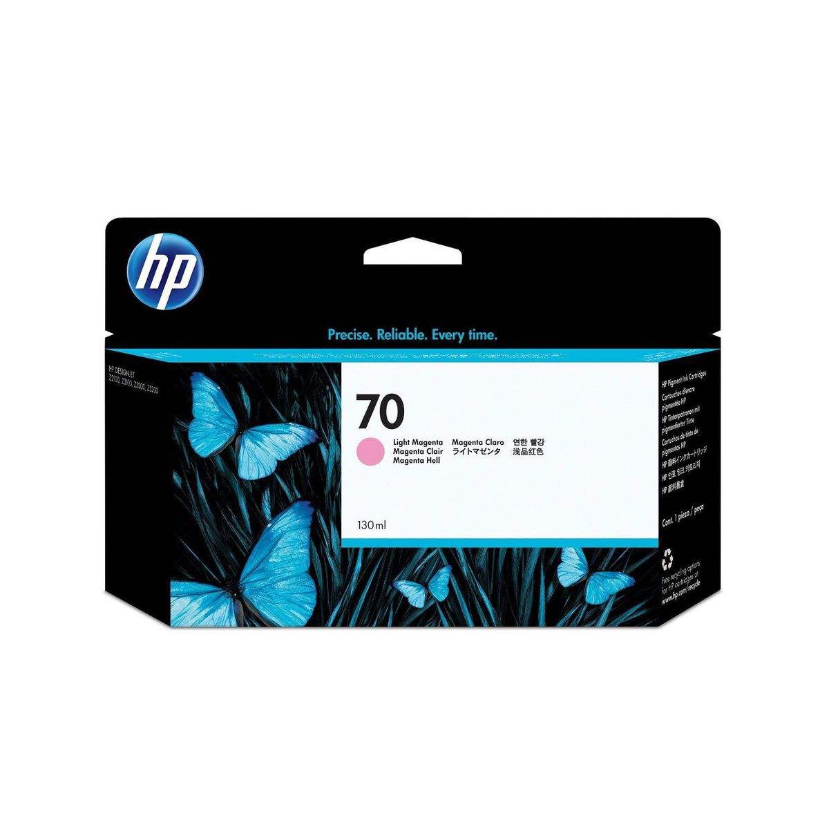 HP 70 C9455A Lys Magenta Blækpatron, 130 ml