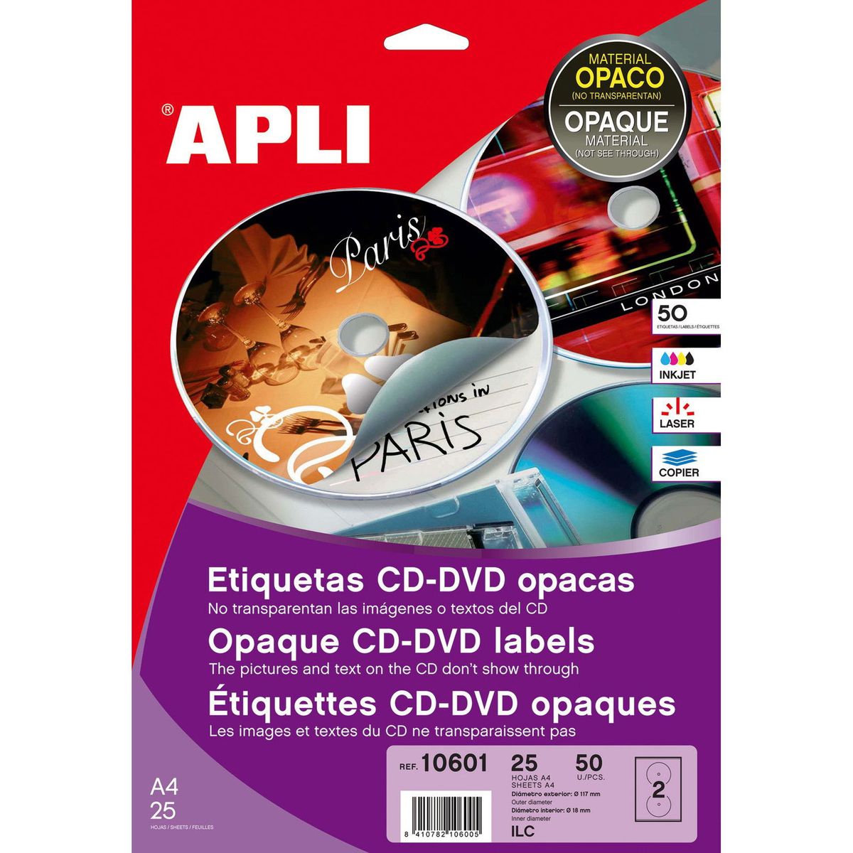 Apli CD/DVD etiketter