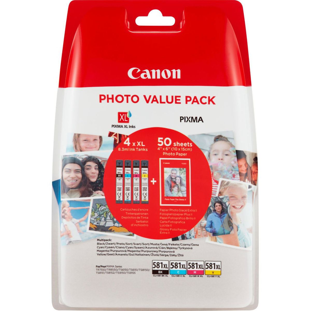 Canon CLI-581XL 2052C004 CMYK Multipakke Blækpatron