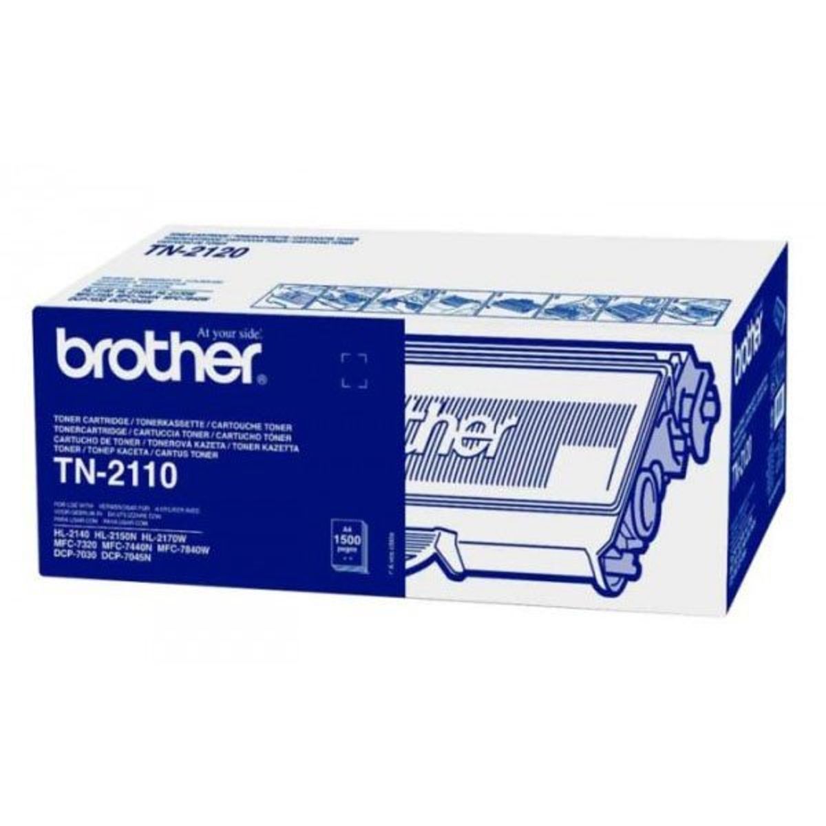 Brother TN-2110 Sort Lasertoner, 1.500 sider