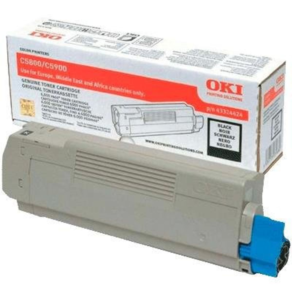 OKI 43324421 Gul Lasertoner, 5.000 sider