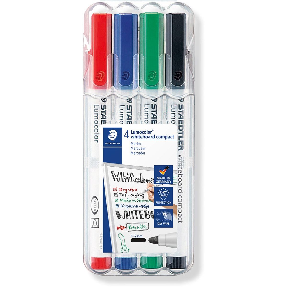 Staedtler Lumocolor Compact whiteboardmarker sæt 4 farver