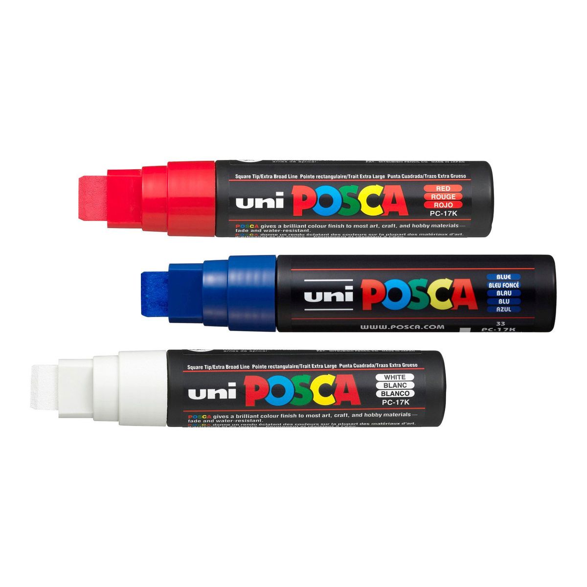 Uni Posca 17K paintmarker 15mm hvid