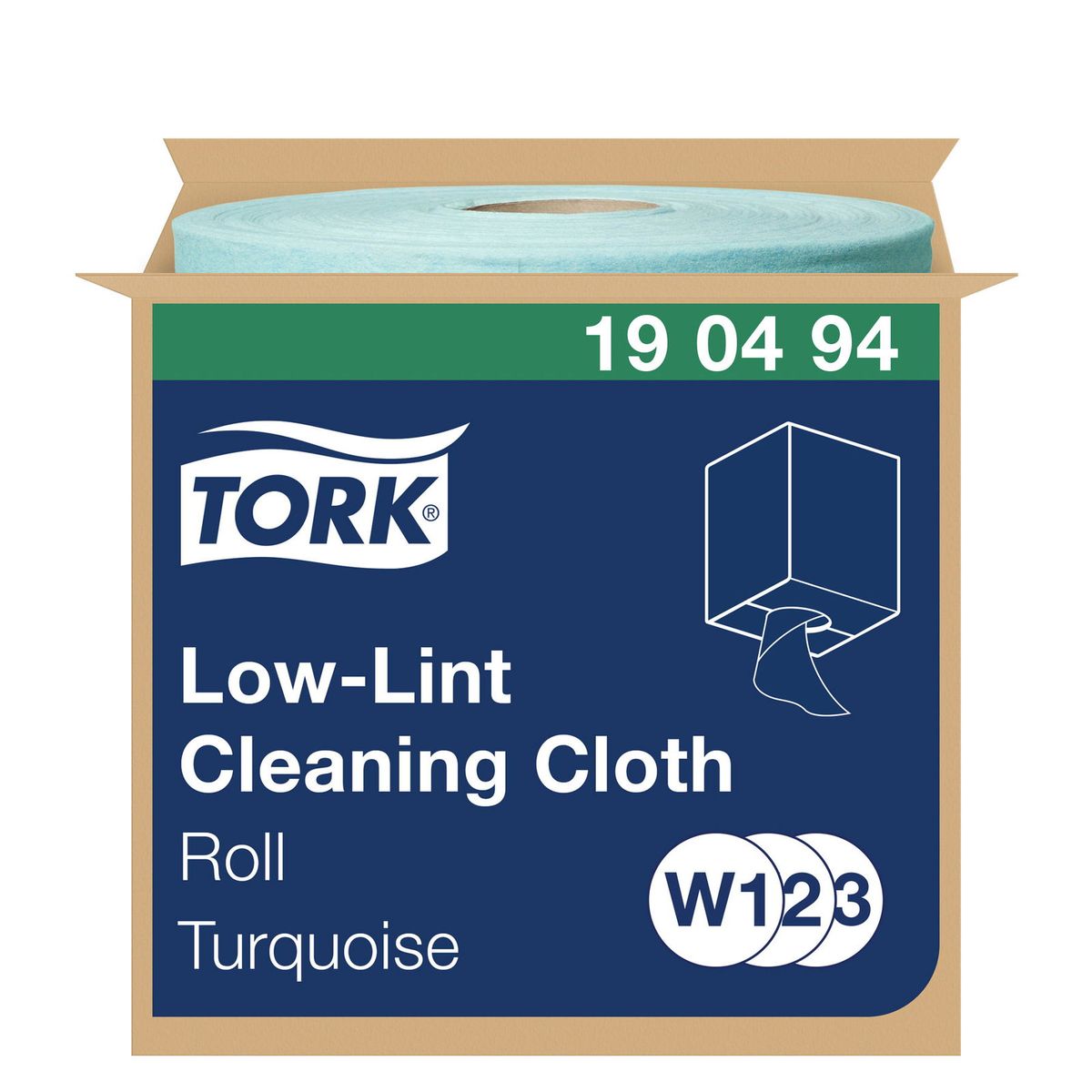 Tork 190494 Sensitiv W1/W2/W3 aftørringsklud turkis