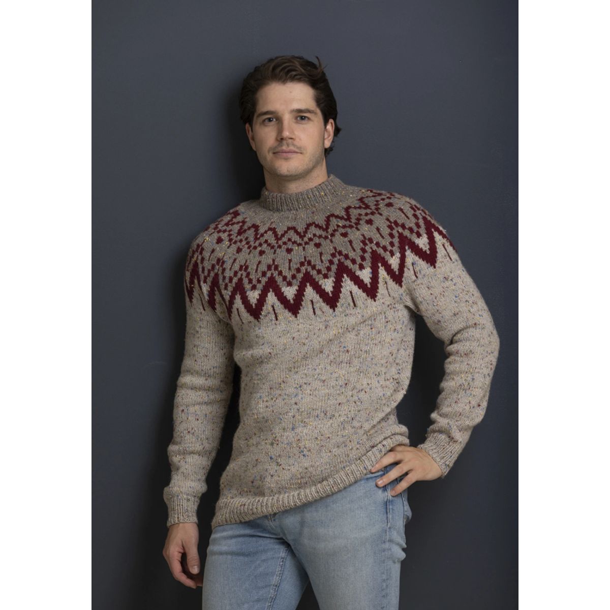 "Passat" Genser - Viking Design 2338-8 Kit - XS-XXXL - Viking Eco Highland Wool, fra Viking