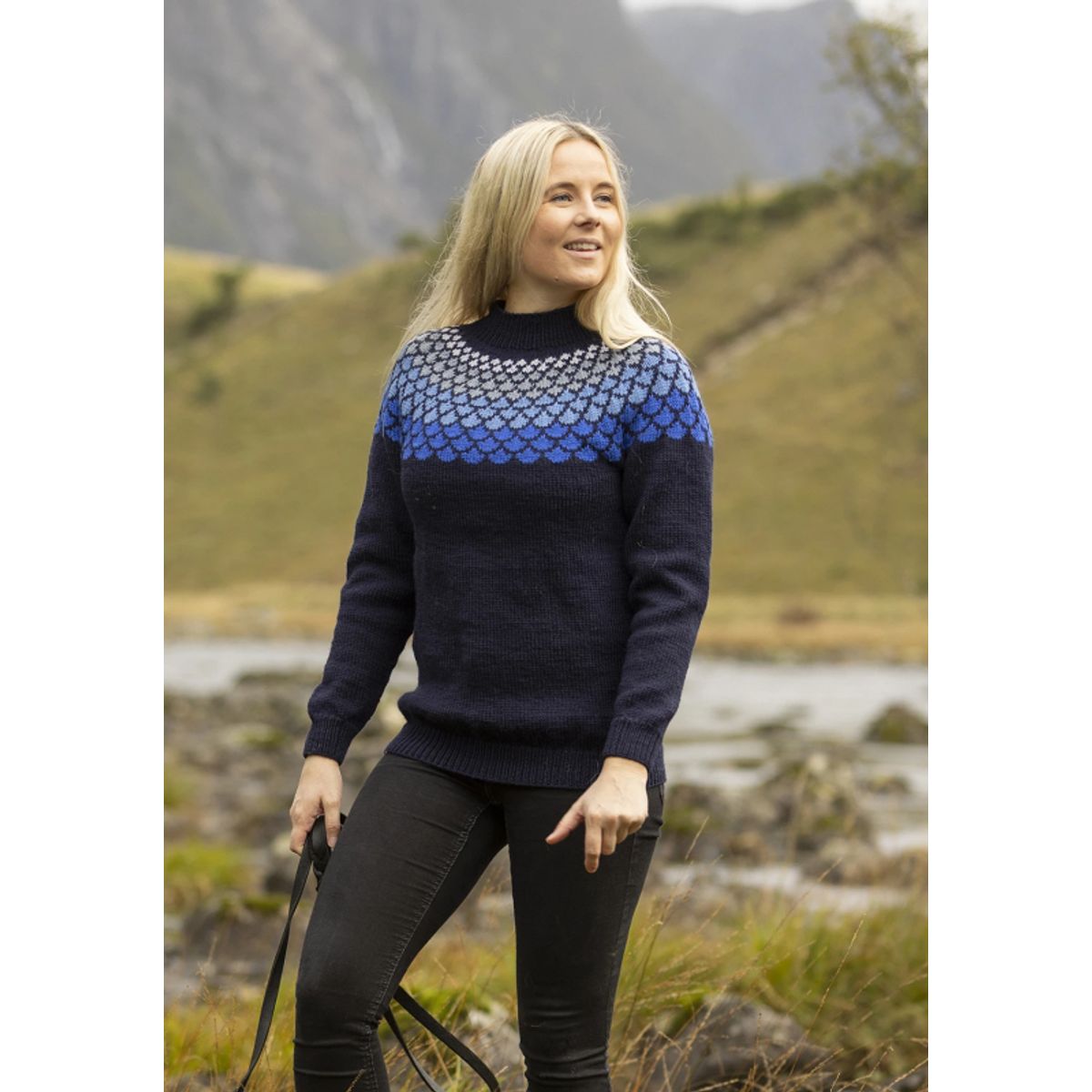 "Brisling" Genser - Viking Design 2336-13 Kit - XS-XXL - Viking Eco Highland Wool, fra Viking