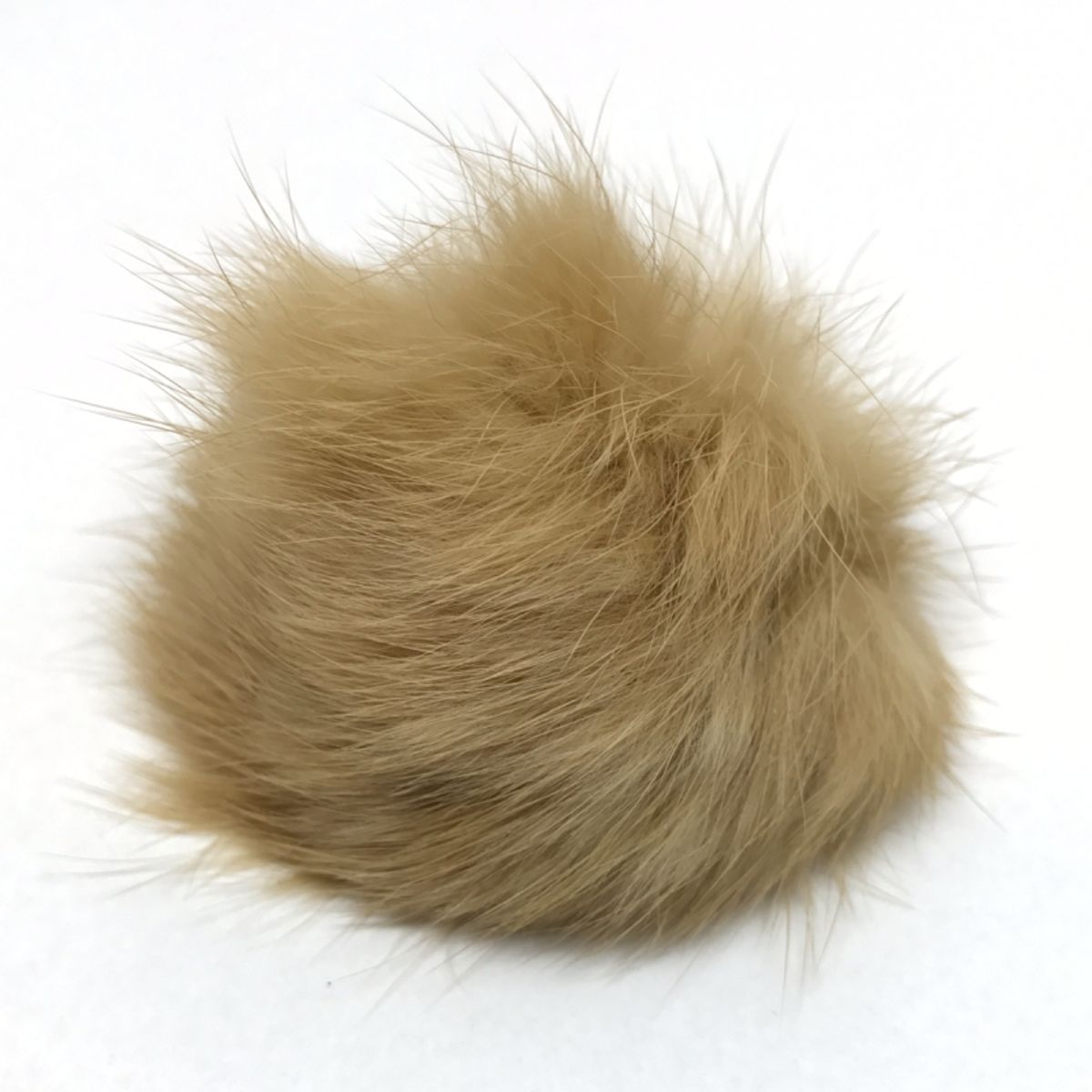 Pompon Kvast Kaninhår 60 mm Beige, fra Diverse