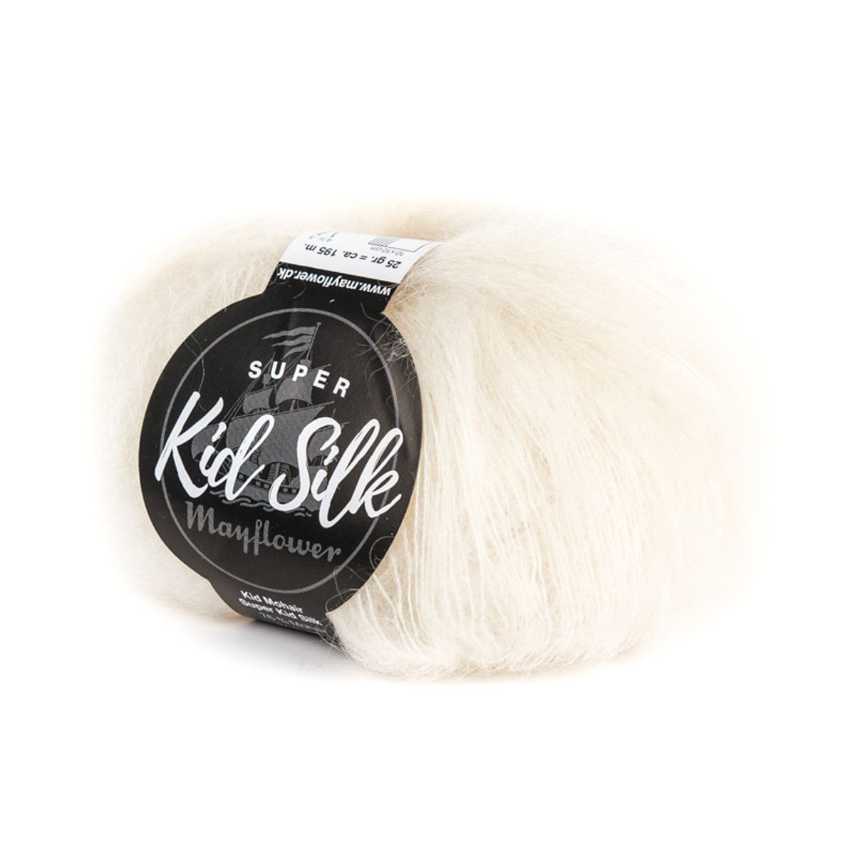 Mayflower Super Kid Silk - Råhvid 06, Mohair/Silk, fra Mayflower