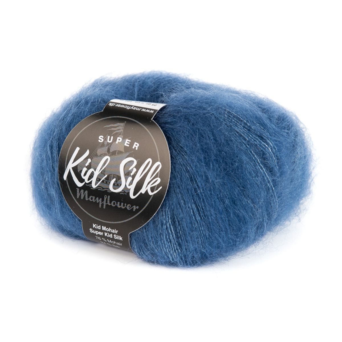 Mayflower Super Kid Silk - Blå 08, Mohair/Silk, fra Mayflower