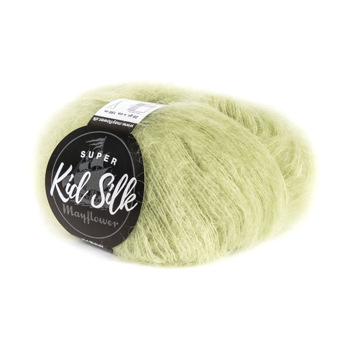 Mayflower Super Kid Silk - Lys lime 12, Mohair/Silk, fra Mayflower