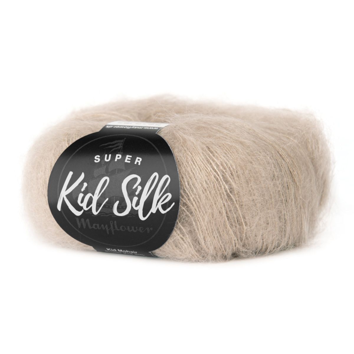 Mayflower Super Kid Silk - Varm Grå 68, Mohair/Silk, fra Mayflower