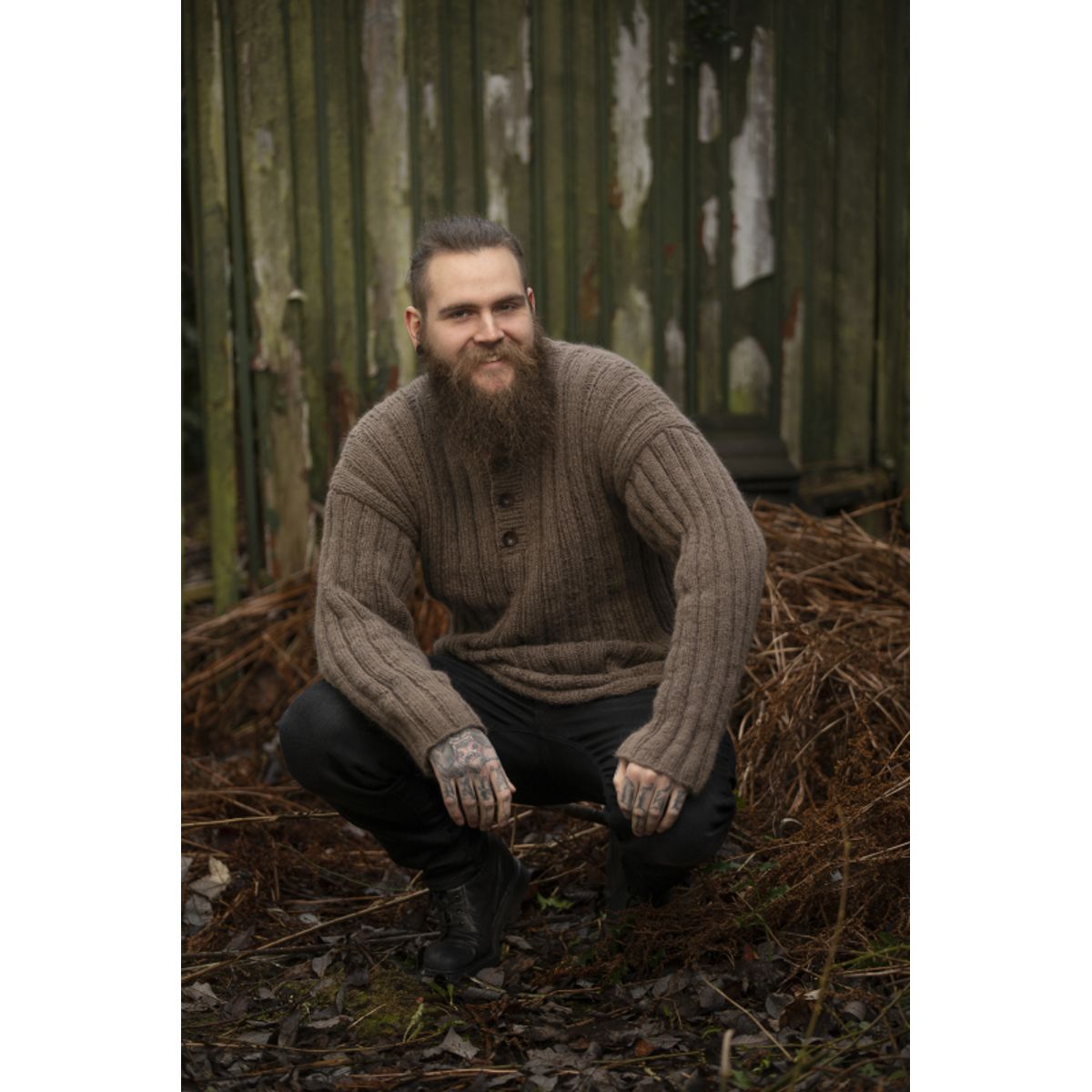 "Trygg" Genser - Viking Design 2107-9 Kit - XS-XXL - Viking Alpaca Bris, fra Viking