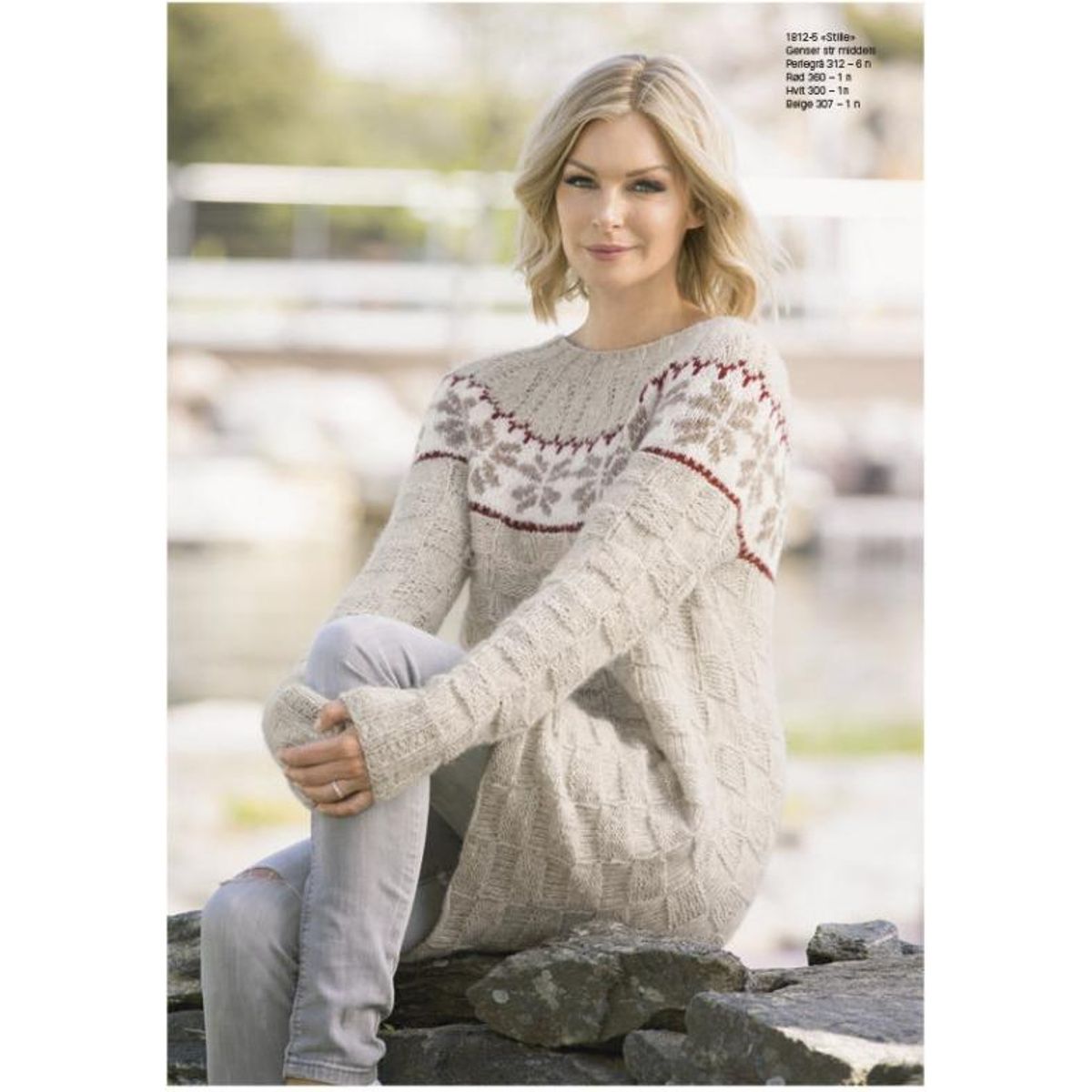 "Stille" Genser - Viking Design 1812-5 Kit - XS-XL - Viking Alpaca Bris, fra Viking