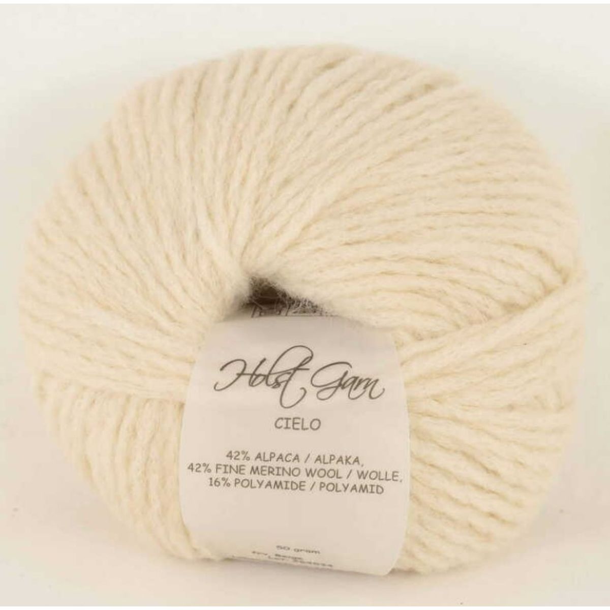 Holst Garn Cielo - 16 Beige, 42% Baby Alpaca/42% Superfine Merino/16% Polyamid, fra Holst Garn