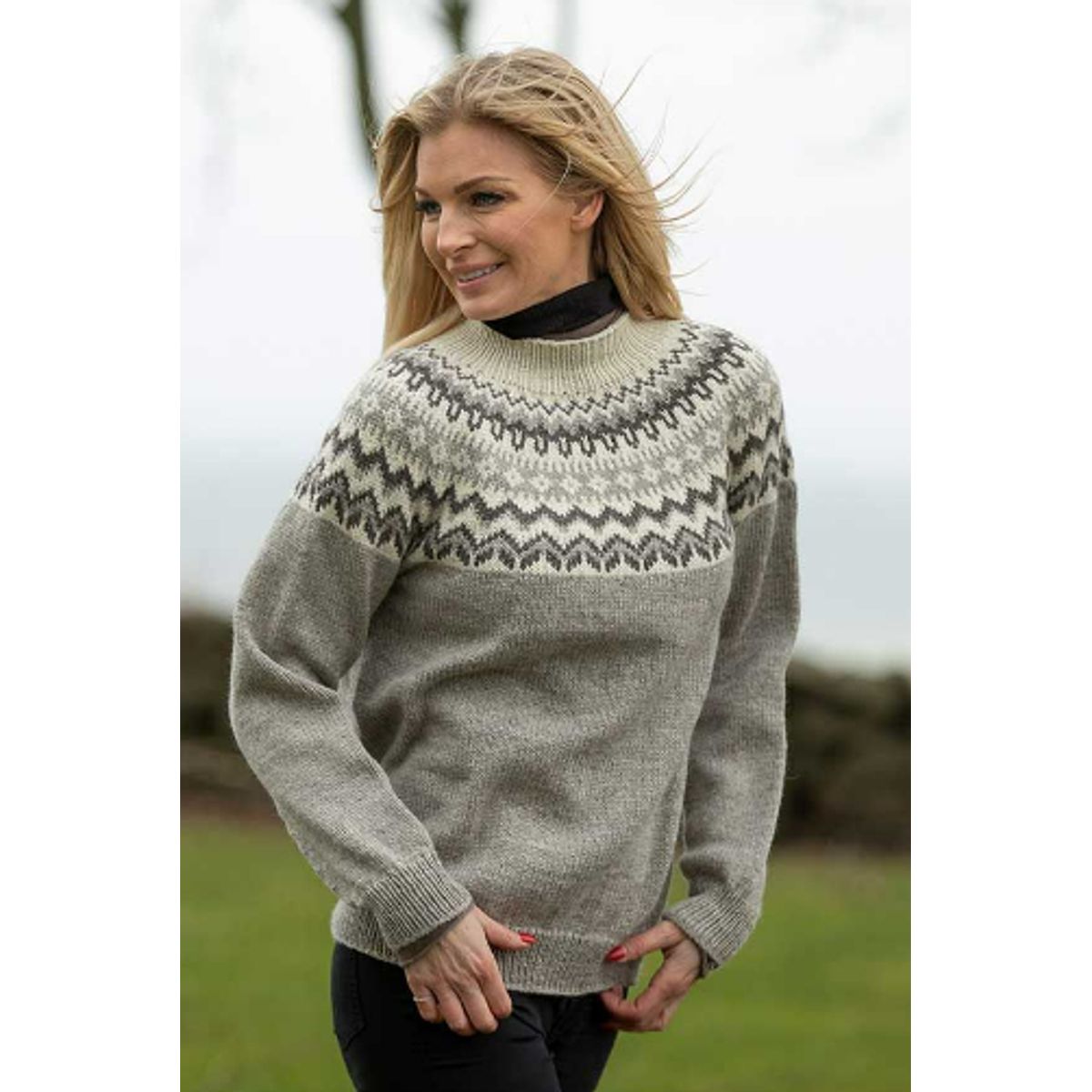 "Tradisjon" Genser - Viking Design 2006-3B Kit - XS-XXL - Viking Eco Highland Wool, fra Viking