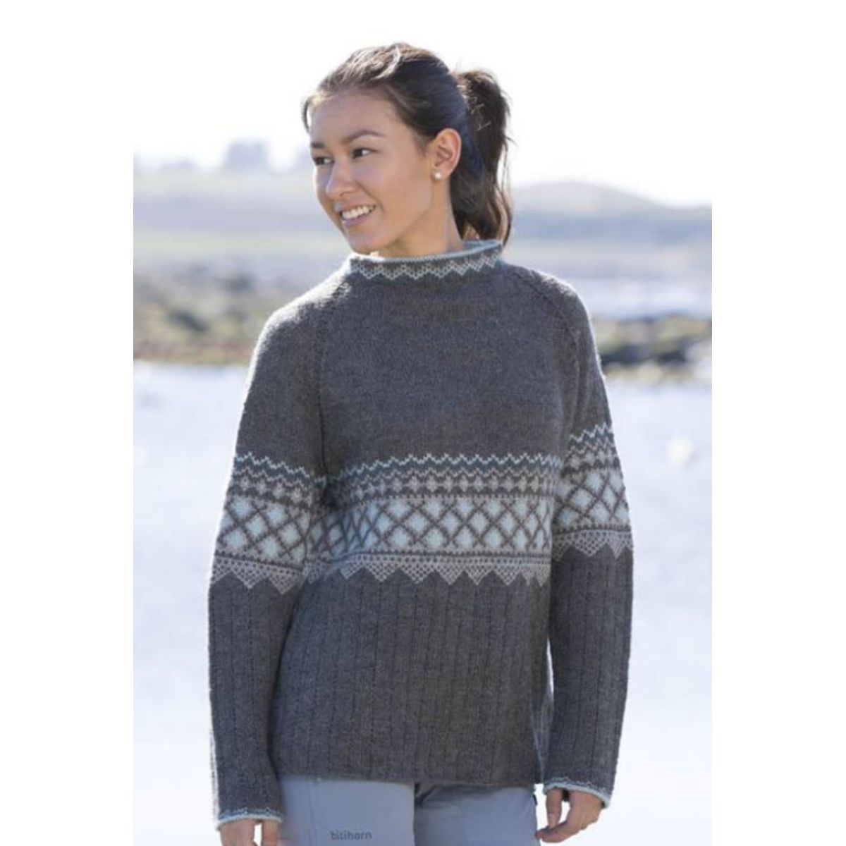 "Lode" Genser - Viking Design 1708-5A Kit - XS-XXXL - Viking Alpaca Storm, fra Viking