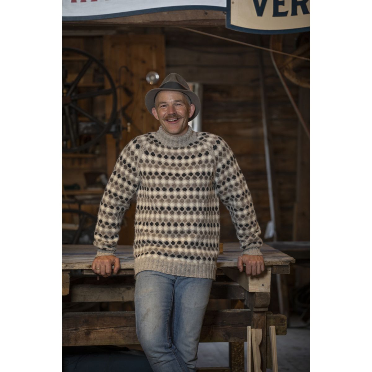 "Oppfinner" Genseren - Viking Design 2020-2G Kit - XXS-XXXL - Viking Eco Highland Wool, fra Viking