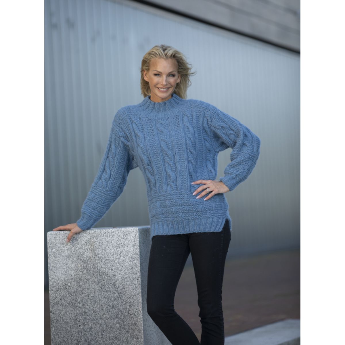 "Skylar" Genser - Viking Design 2226-1B Kit - XS-XXL - Viking Alpaca Bris, fra Viking