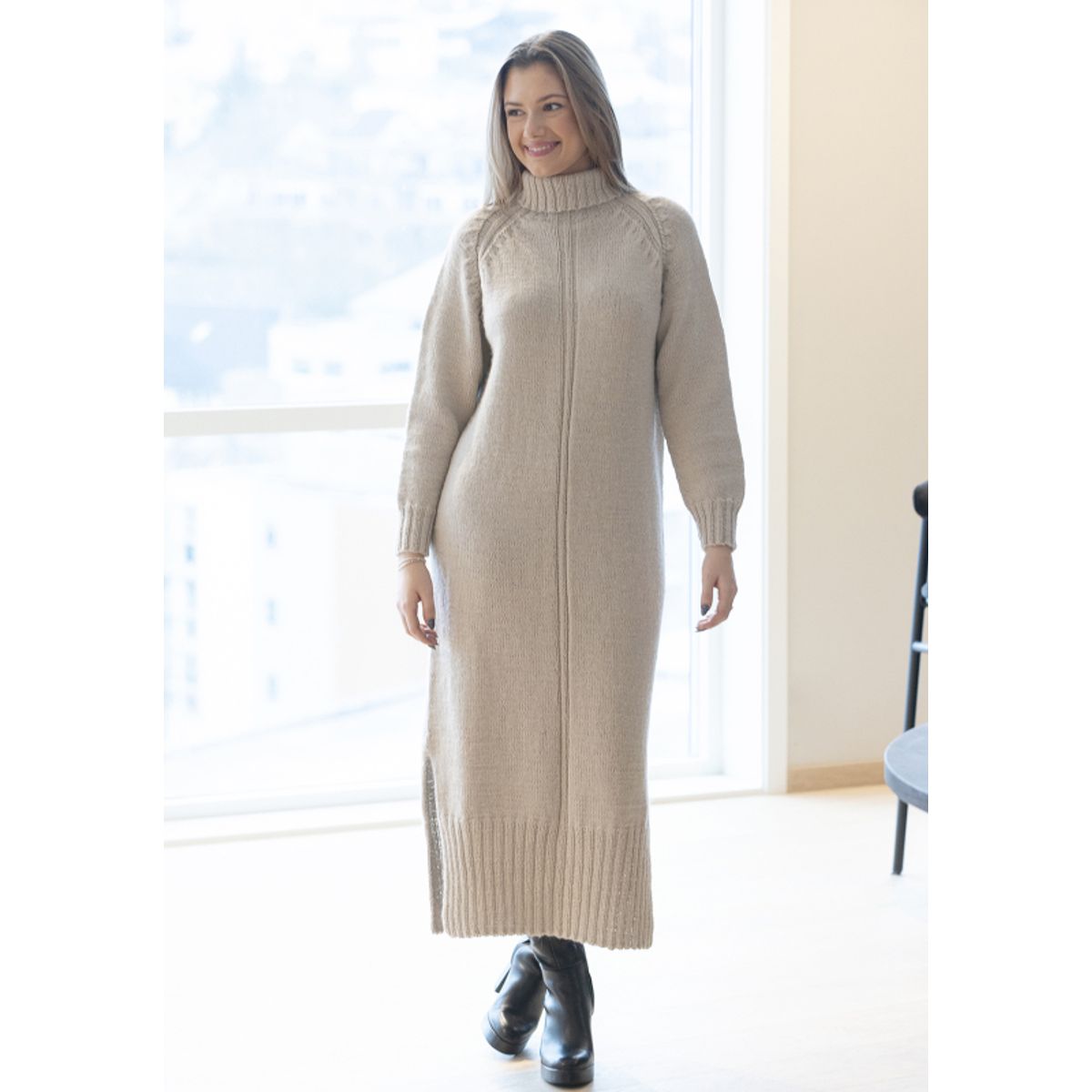 "Field" Kjole- Viking Design 2307-6 Kit - XS-XXL - Viking Alpaca Storm, fra Viking