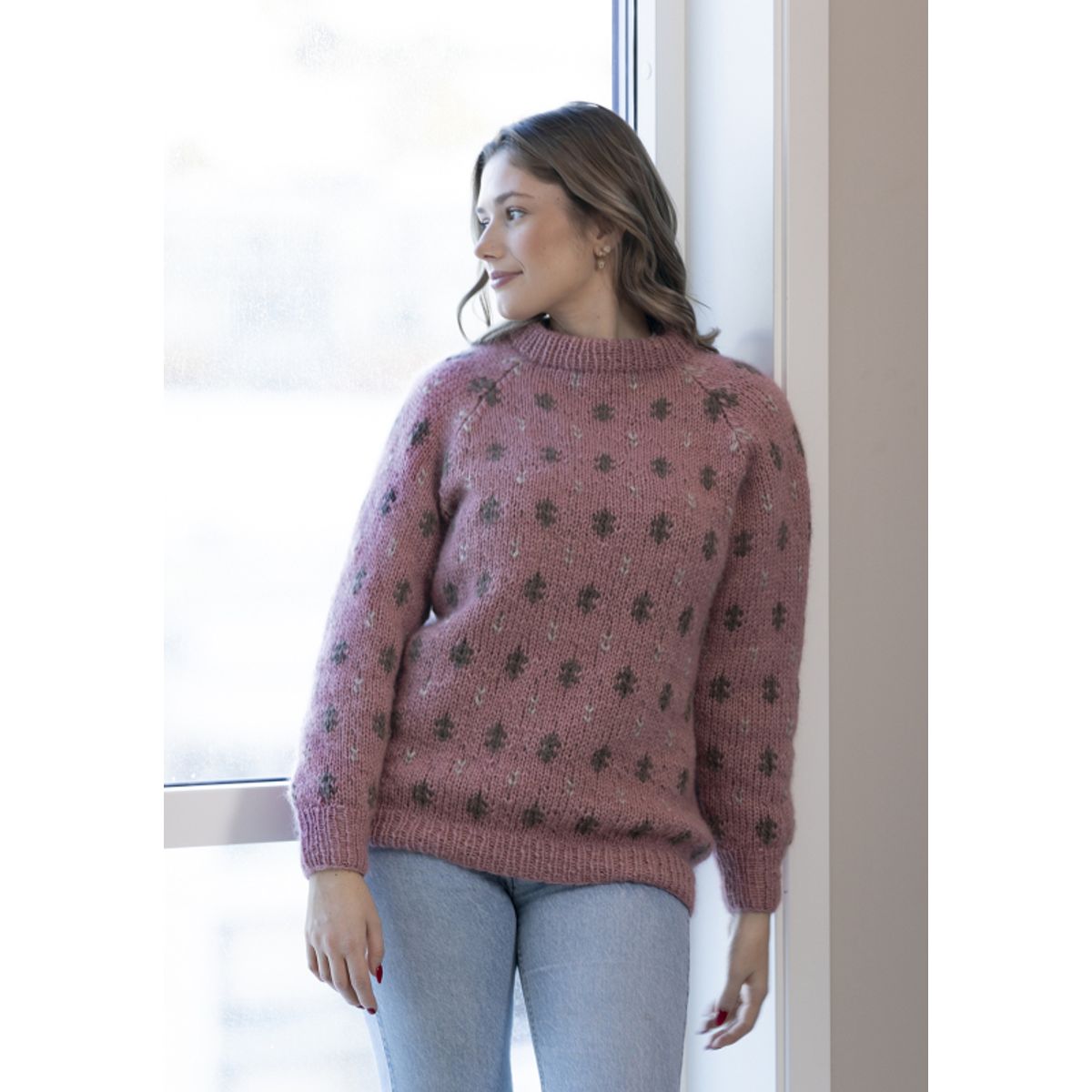 "Fløen" Genser - Viking Design 2305-5A Kit - XS-XXL - Viking Alpaca Bris, fra Viking