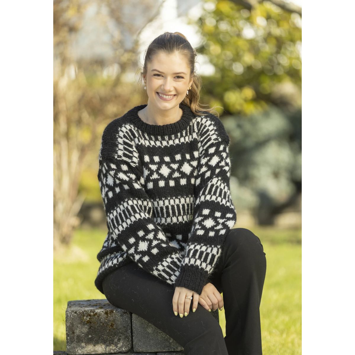 "Stokki" Genser - Viking Design 2316-3B Kit - XS-XXL - Viking Alpaca Bris, fra Viking