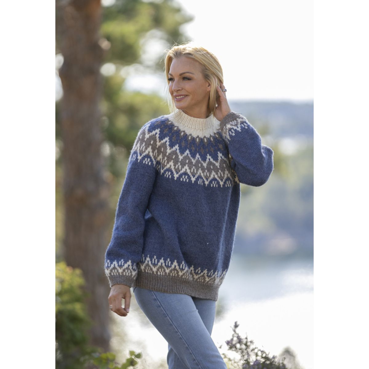 "Leandra" genser - Viking Design 2330-2A Kit - XS-XXL - Viking Wool , fra Viking