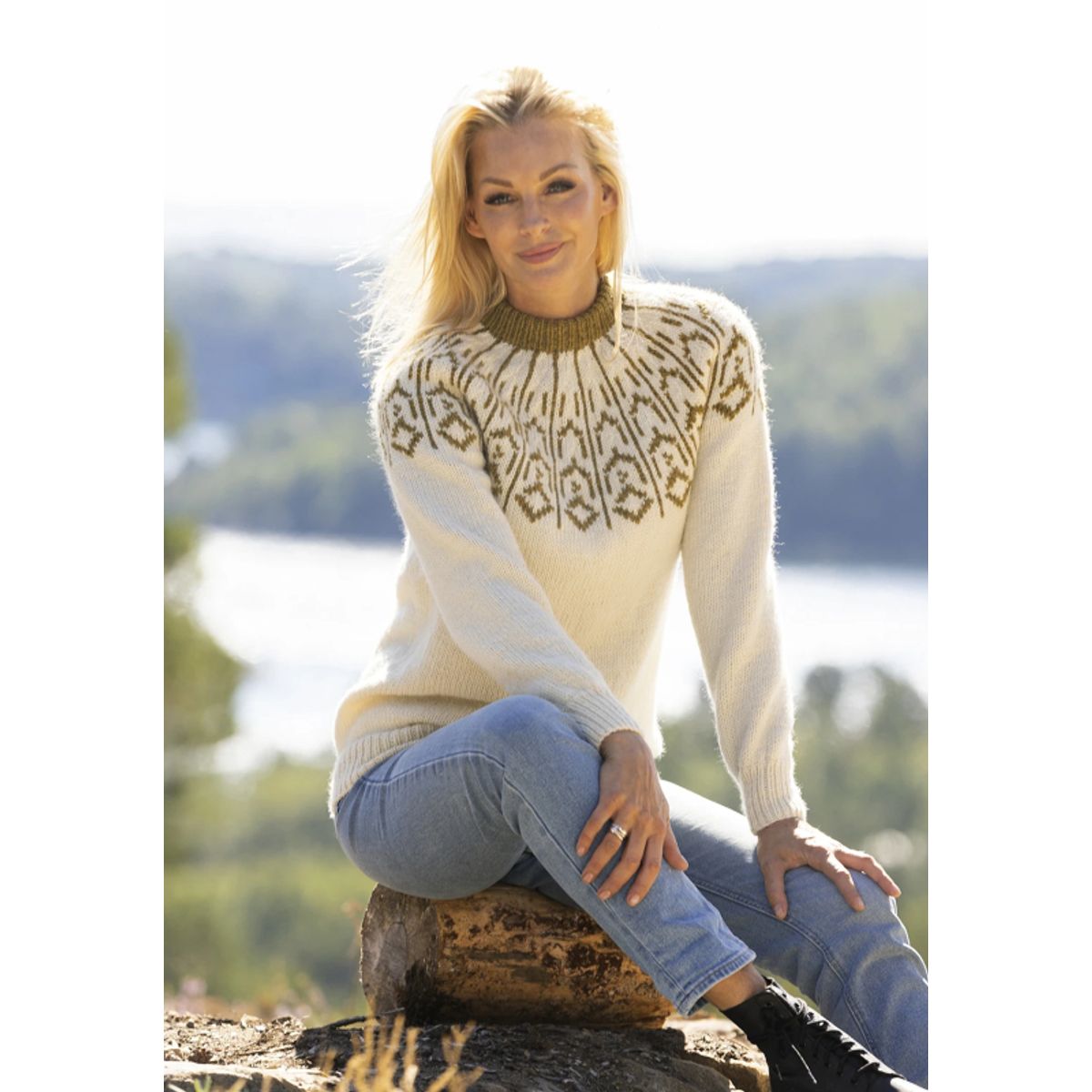 "Tindra" genser- Viking Design 2330-6 Kit - XS-XXL - Viking Wool , fra Viking