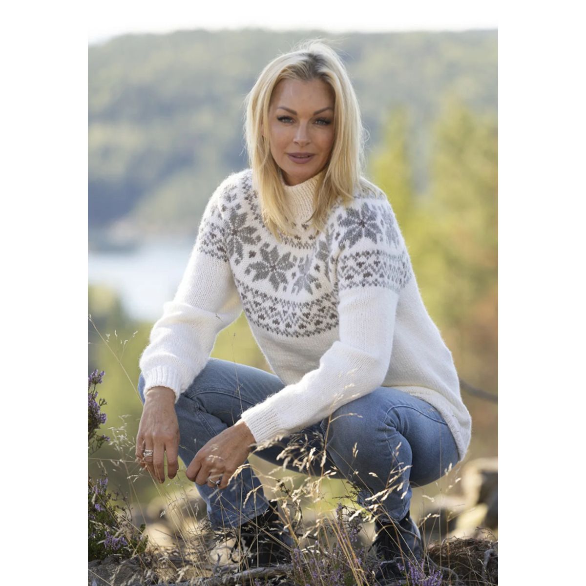 "Freja" genser- Viking Design 2330-9 Kit - XS-XXL - Viking Wool, fra Viking