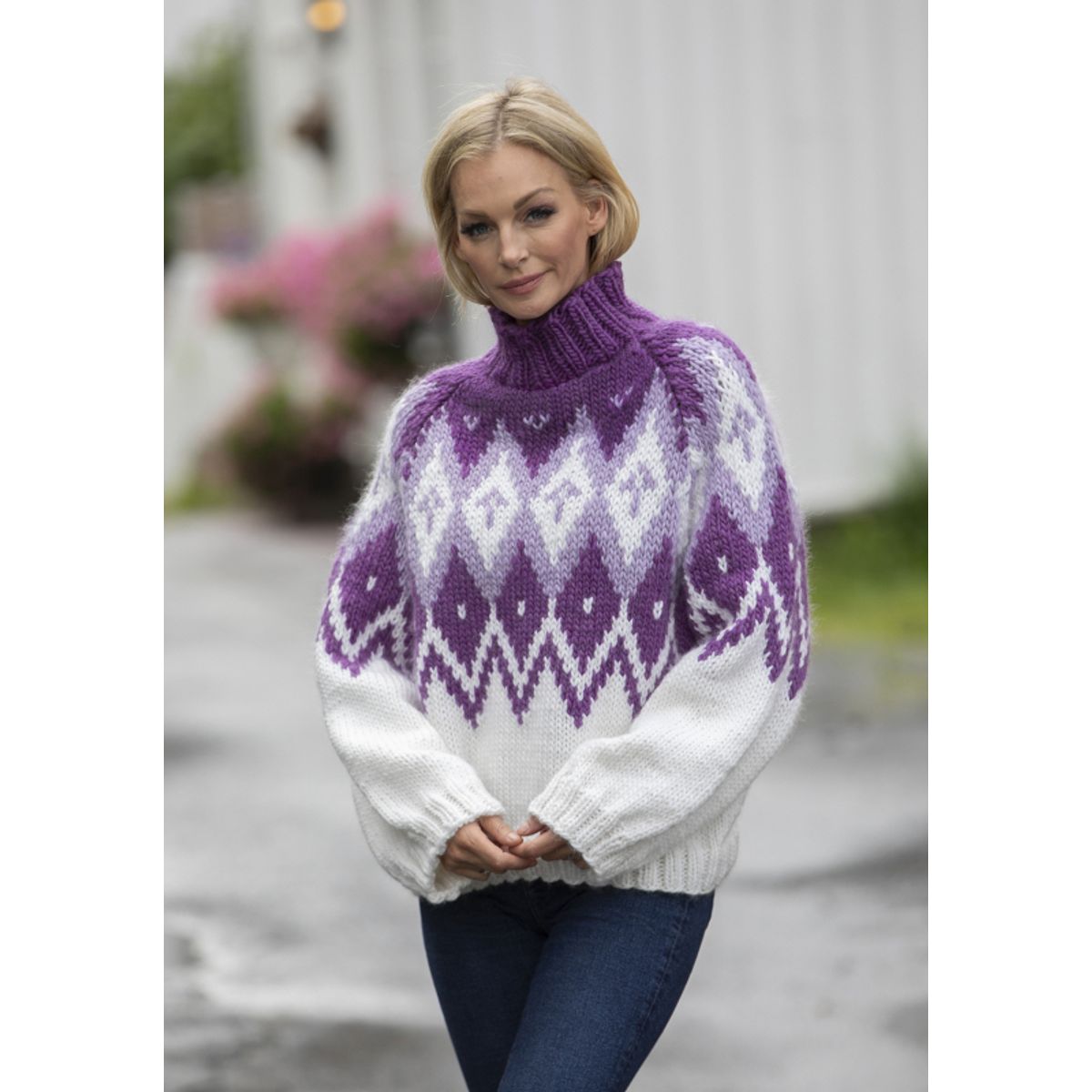 "Purple rain" genser- Viking Design 2426-1B Kit - XS-XXL - Viking Snorre, fra Viking