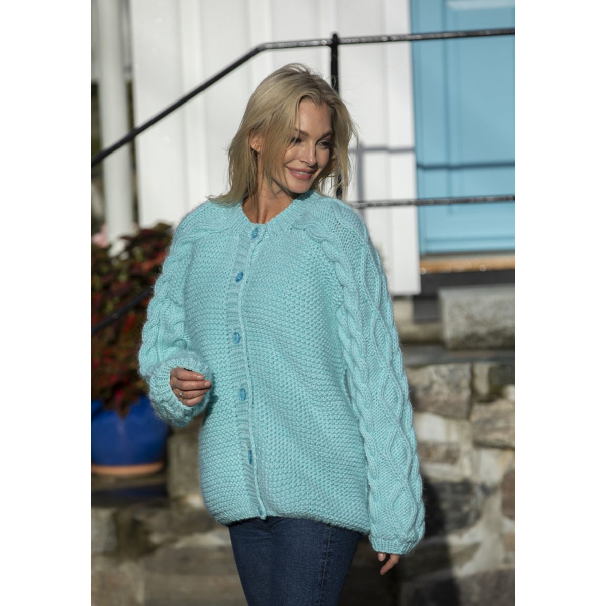 "Turquoise tears" cardigan- Viking Design 2426-10 Kit - XS-XXL - Viking Snorre, fra Viking