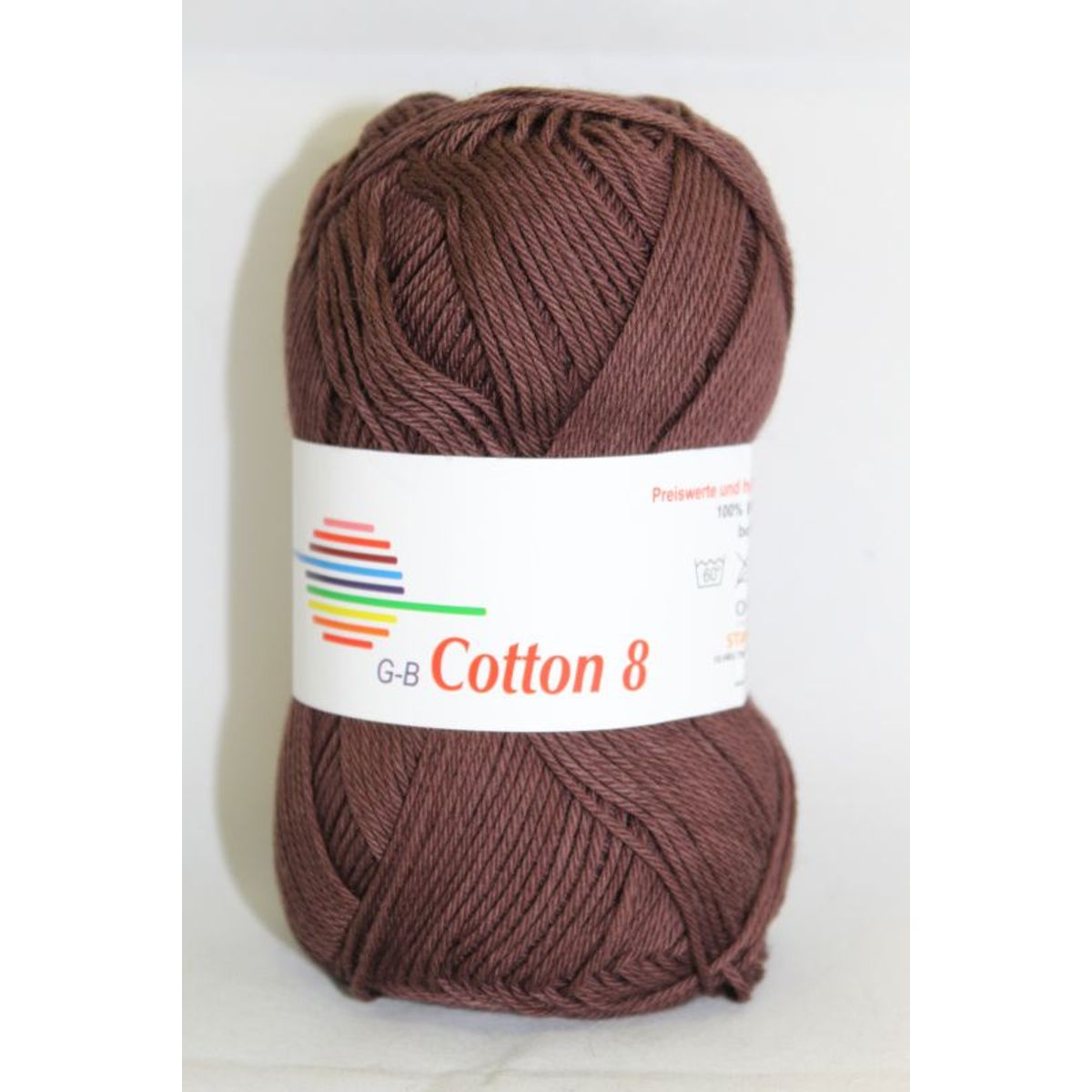 G-B Cotton 8/4 - 1880 Mørkebrun, Bomuldsgarn, fra G-B Garn