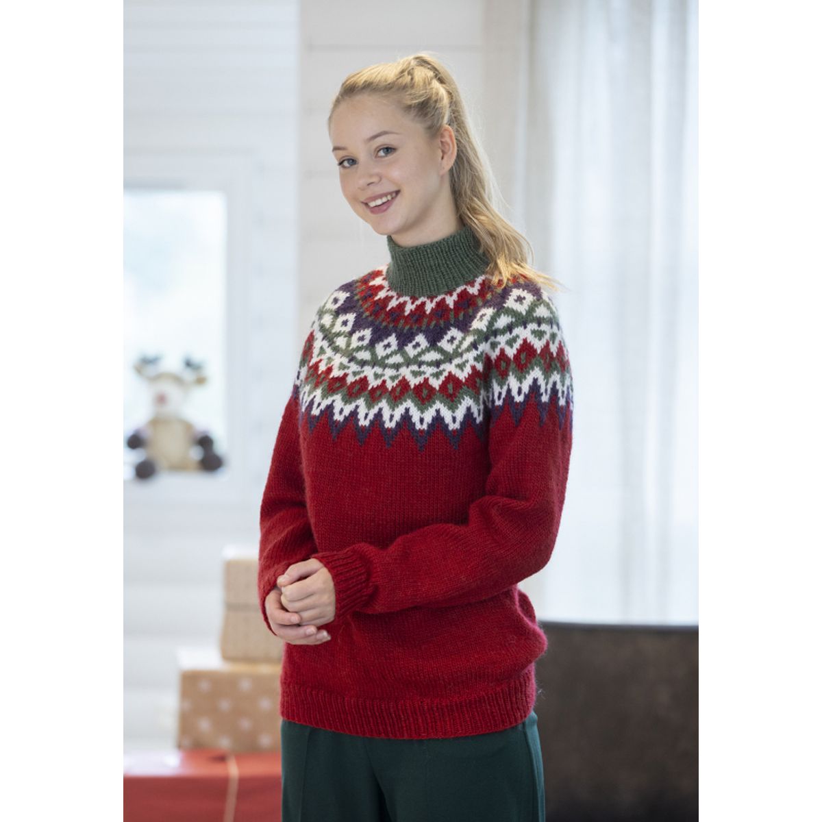 "Kraft" genser- Viking Design 2334-3B Kit - XS-XXL - Viking Wool, fra Viking