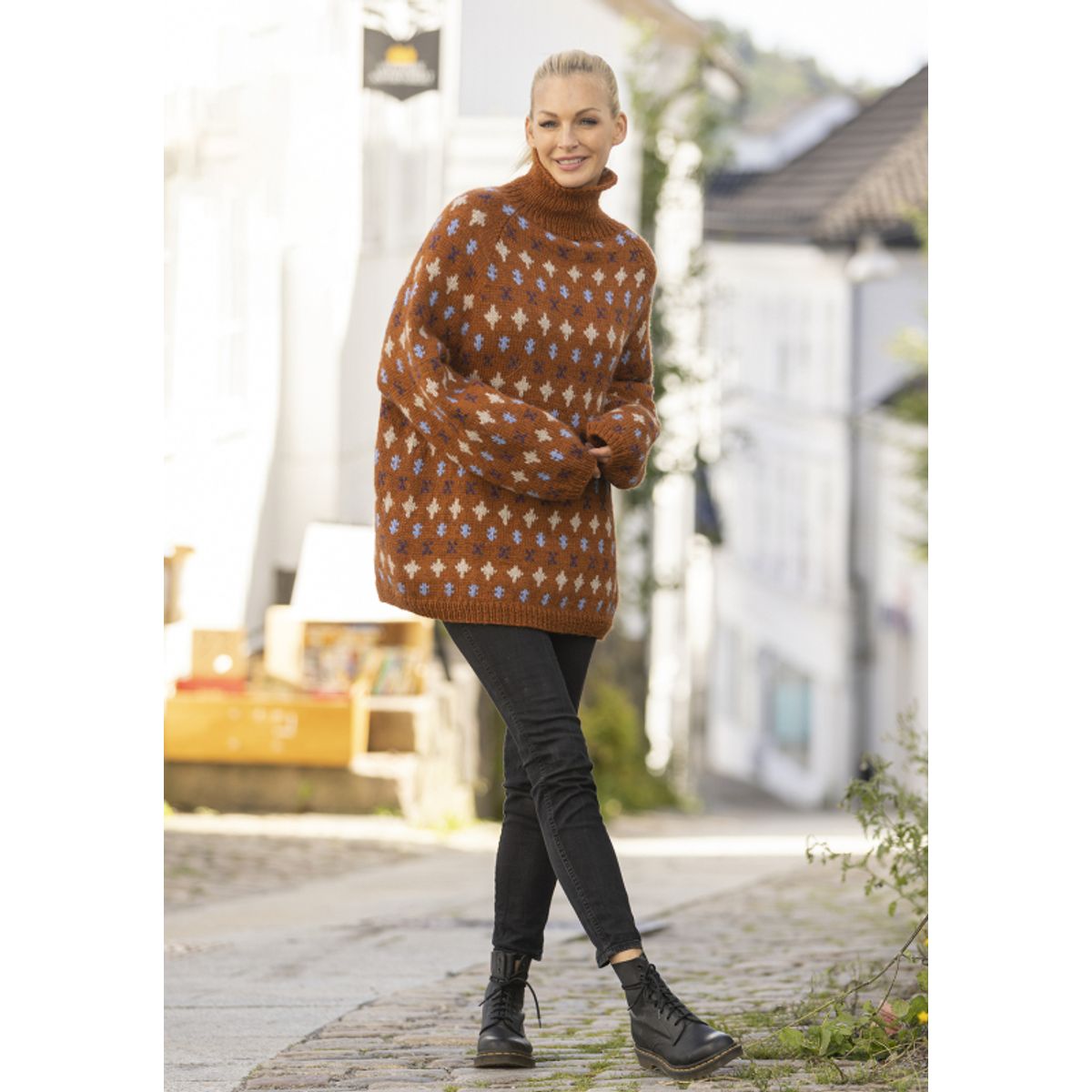 "Prudie" Oversized genser- Viking Design 2331-5 Kit - XS-XXL - Viking Wool, fra Viking