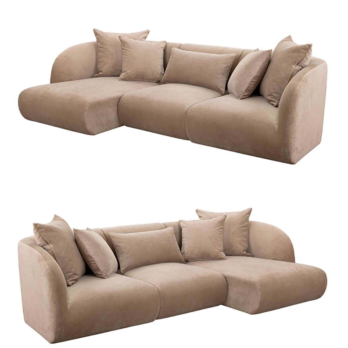 Pebble 3 pers. sofa m/chaiselong - stof