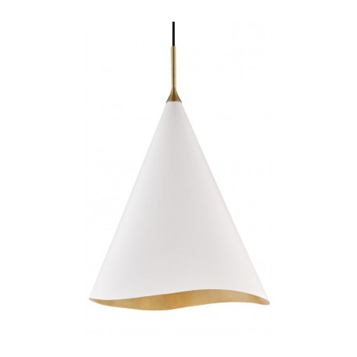 Martini Loftlampe i aluminium Ø46 cm 1 x E27 - Mat hvid/Antik bladguld