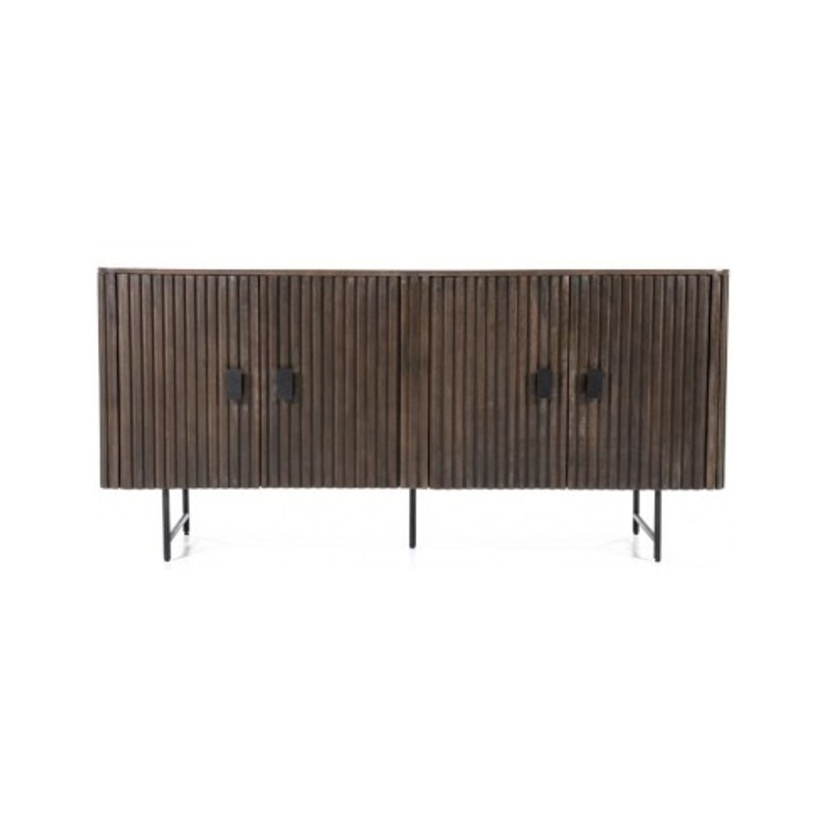 Remi Sideboard i metal og mangotræ B170 cm - Sort/Mørkebrun